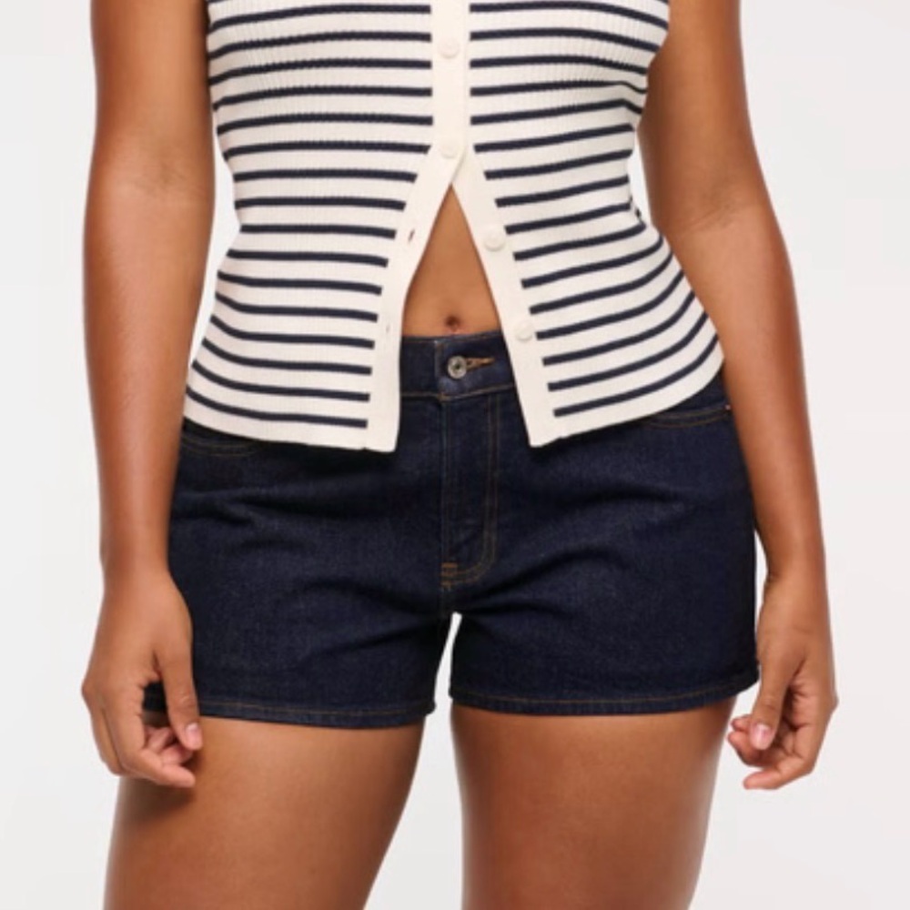Abercrombie & Fitch Dark Blue Jean Shorts
